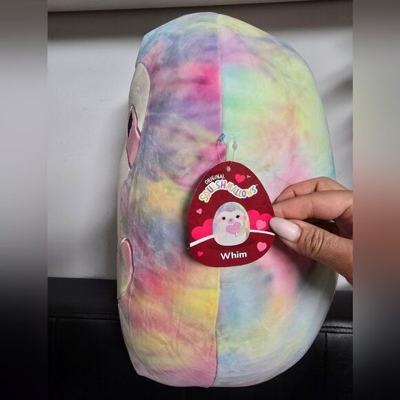 Squishmallows Official 16" Whim the Rainbow Sloth Holding Cotton Candy - Picture 3 of 5